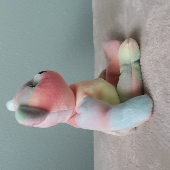 Peace ✌Tiedye Bear Ty Beanie Baby 🐻 Gift, Kids Toy, Rare Collectible, NWT - Picture 11 of 11